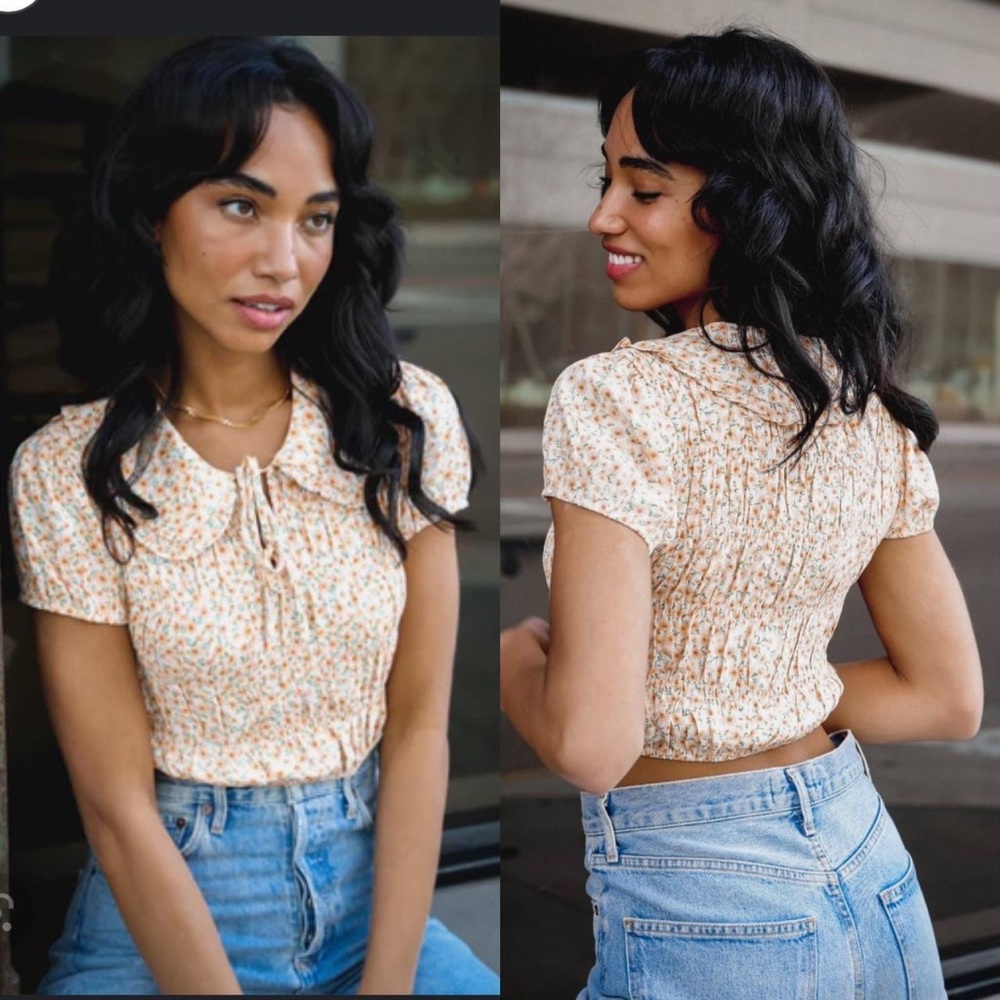 Elodie cottage core blouse. Like new and slightly cropped. So flattering!